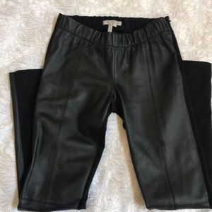 BCBGeneration Black Leather and stretch pants